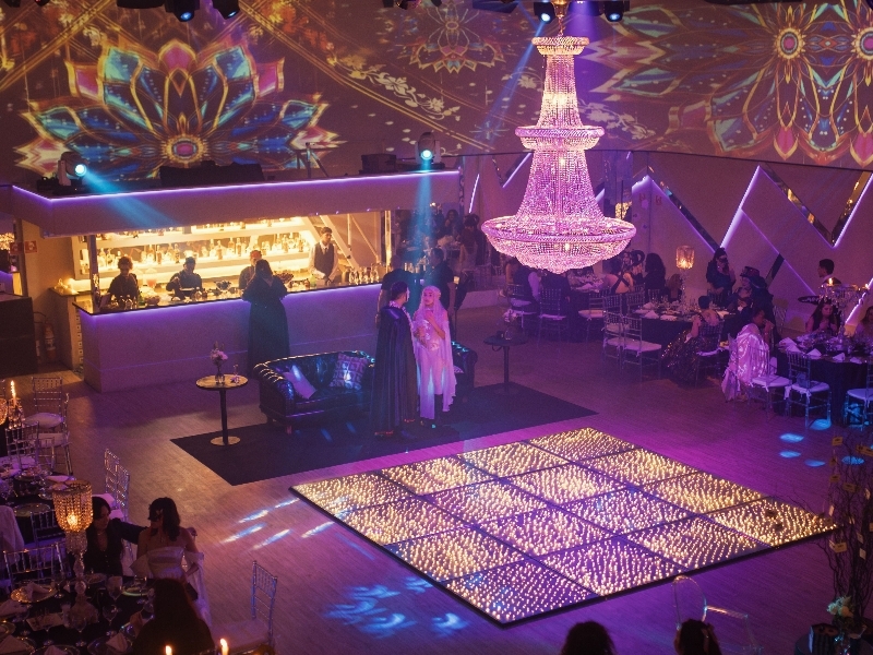 beam moving head lights dance floor effect wedding reception haze