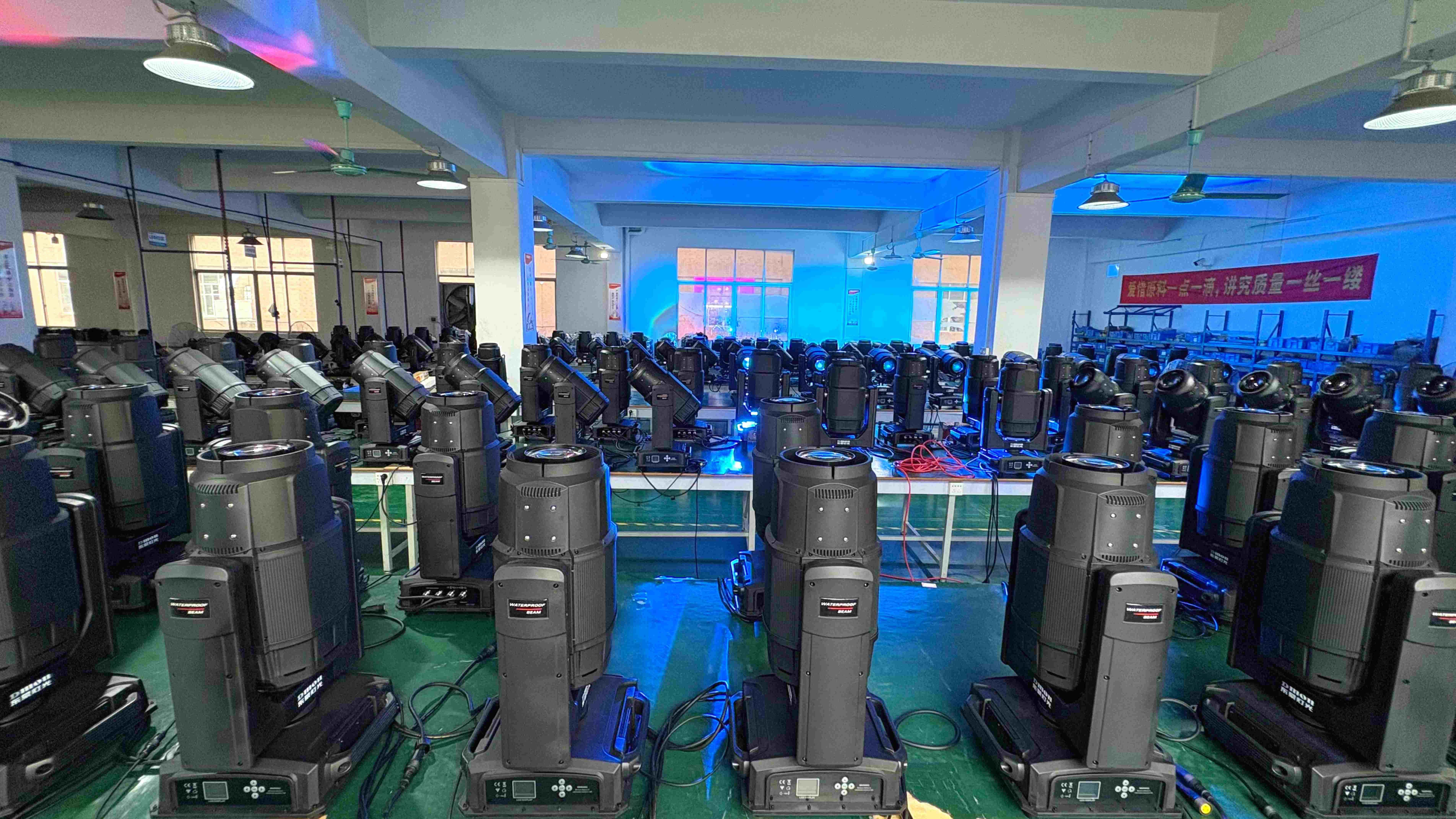 Moving head light product range for stage lighting distributors