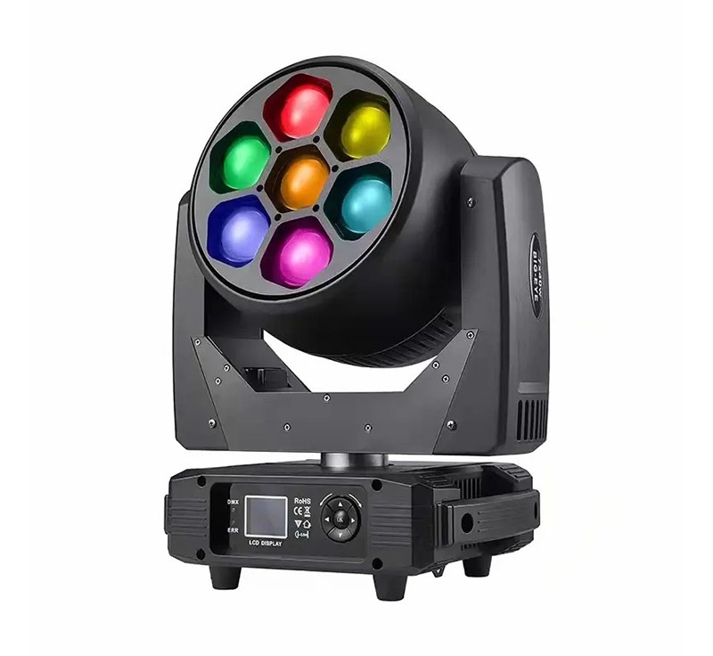 DMON LM740P 7×40W RGBW Rotating Big-Eye Beam & Wash Moving Head