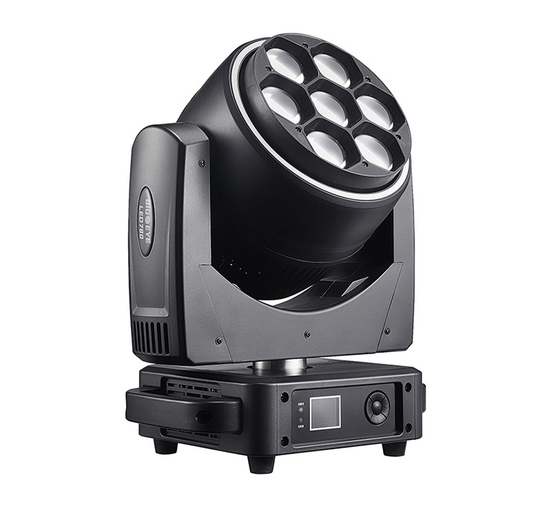 DMON LM760P 7×60W RGBW Rotating Big-Eye Moving Head Light with LED Strip