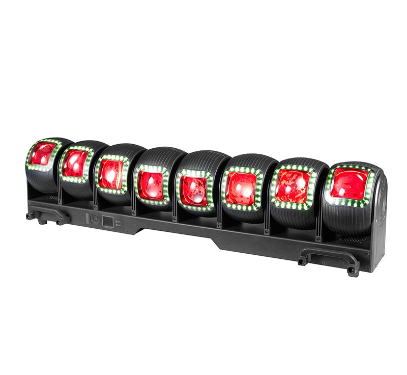 DMON LP880 Multi-Head Infinite Rotation Effect Light (8×80W RGBW)
